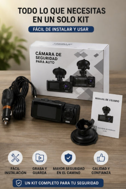 Cámara de salpicadero con cámara Dual de 1080P para coches, frontal e interior.